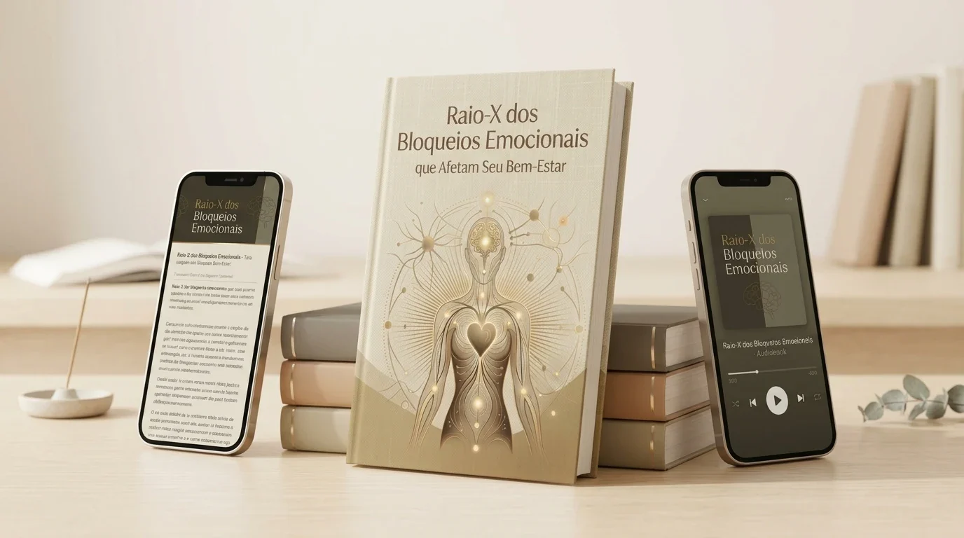 Mockup do bônus Raio-X dos Bloqueios Emocionais